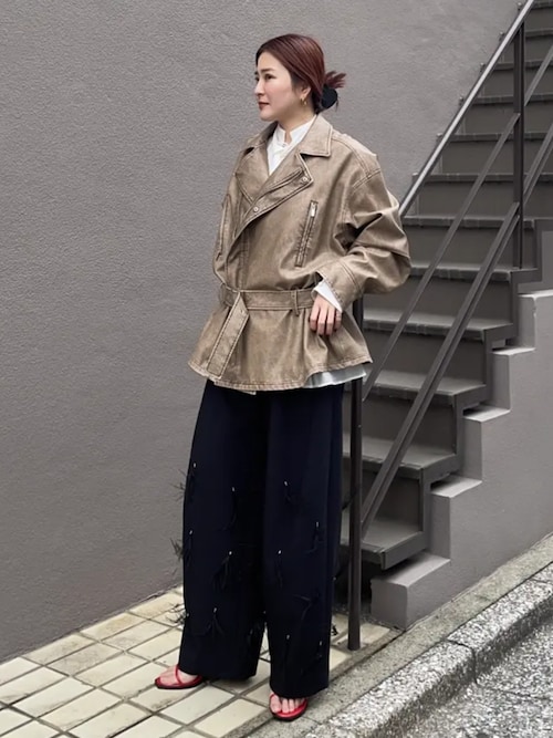 MAISON SPECIAL（メゾンスペシャル） ワイドパンツ パンツ Feather 