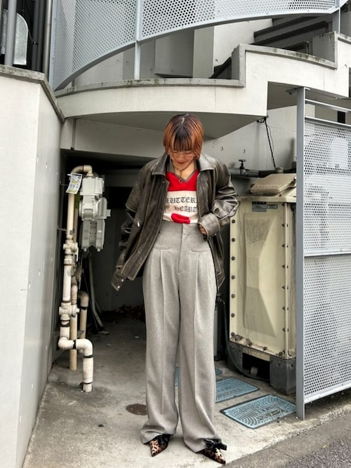 Faux Leather Oversized Blouson/フェイクレザーオーバーブルゾン