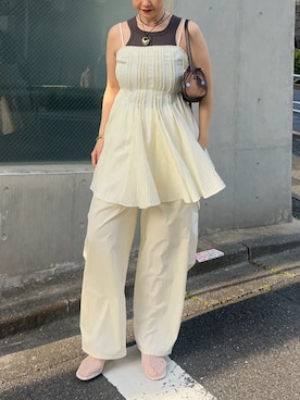 「MAISON SPECIAL（メゾンスペシャル）の【2026SPRING PRE-ORDER】Multi-Fabric Mules/マルチファブリックミュール（サンダル、ホワイト系）」を使った、MAISON SPECIALさん（メンズ・168cm）の春コーディネート