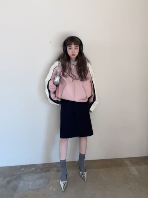 Double Waist Wrap Mini Skirt/ダブルウエストラップミニ