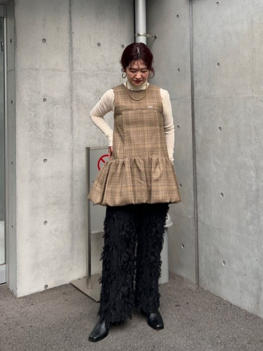 MAISON SPECIALさんの「【24AUTUMN PRE-ORDER】Logo Square Short Boots/ロゴスクエアショートブーツ【MAISON SPECIAL/メゾンスペシャル】（MAISON SPECIAL）」を使ったコーディネートの1枚目の写真