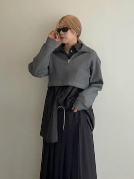 「MAISON SPECIAL（メゾンスペシャル）のアイテム（シャツ/ブラウス）」を使った、MAISON SPECIALさん（レディース・173cm）の夏コーディネート