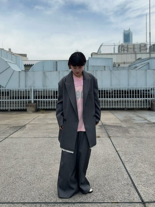 MAISON SPECIAL ブラック テーラードジャケット セットアップ MAISON SPECIAL ジャケット テーラードジャケット 「UNISEX