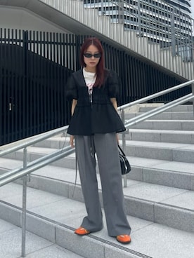 シアージャガード2WAYパフトップ　メゾンスペシャル MAISON SPECIAL（メゾンスペシャル）の「Sheer Jacquard 2way
