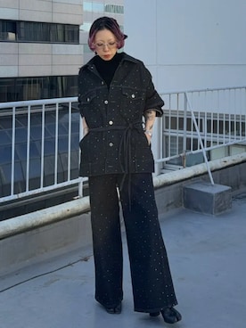 「MAISON SPECIAL（メゾンスペシャル）の【2026SPRING PRE-ORDER】2WAY Overstone Denim Jacket/2WAYオーバーストーンデニムジャケット（デニムジャケット、ブルー系）」を使った、MAISON SPECIALさん（メンズ・168cm）の春コーディネート