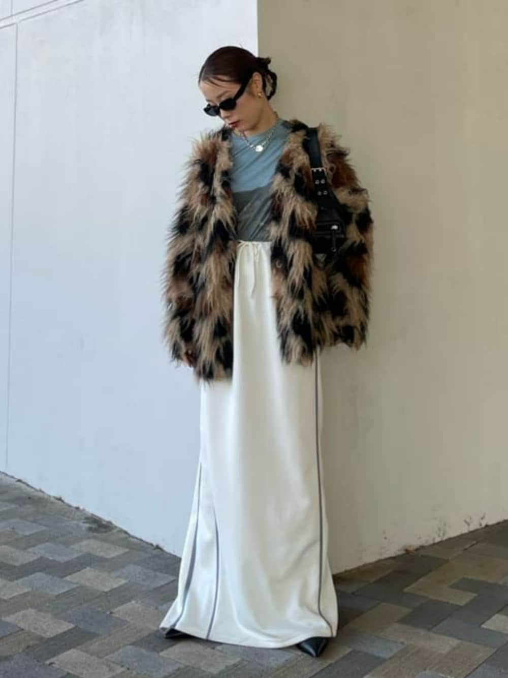 MAISON SPECIAL（メゾンスペシャル）の「Shaggy Leopard Knit Cardigan