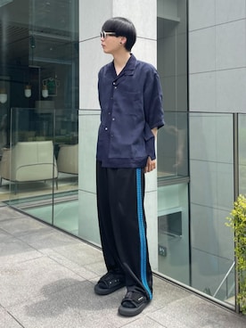 「MAISON SPECIAL（メゾンスペシャル）のアイテム（その他パンツ）」を使った、MAISON SPECIALさん（メンズ・185cm）の夏コーディネート
