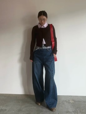 「MAISON SPECIAL（メゾンスペシャル）の【2026Autumn PRE-ORDER】2WAY Turn-Back Denim/2WAYターンバックデニム（デニムパンツ、ブルー系）」を使った、MAISON SPECIALさん（メンズ・169cm）の夏コーディネート