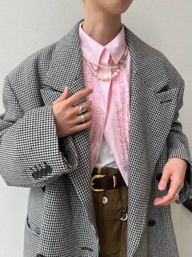 「MAISON SPECIAL（メゾンスペシャル）のMultiway Pearl Necklace/マルチウェイパールネックレス【MAISON SPECIAL/メゾンスペシャル】（ネックレス、その他）」を使った、MAISON SPECIALさん（レディース・155cm）の夏コーディネート