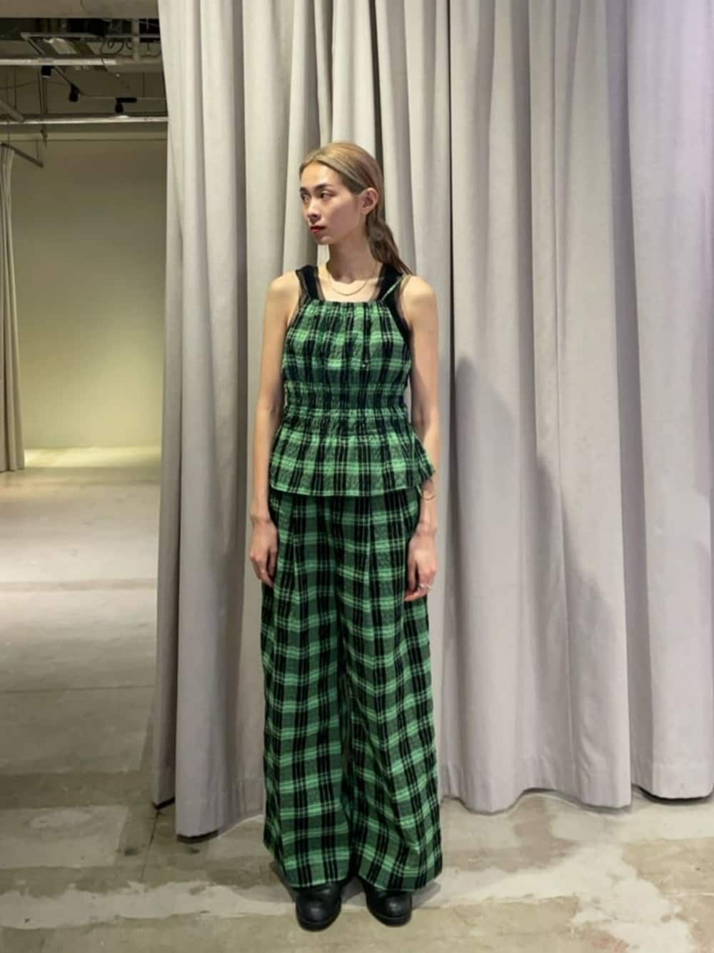Checked Tack Easy Pants/チェックタックイージーパンツ【MAISON