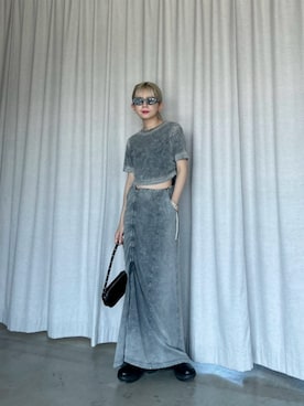 Chemical Wash Spray Trim Skirt/ケミカルウォッシュスプレートリム