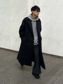 メゾンスペシャル　プライムオーバーメルトンチェスターコート　ブラウン UNISEX》Super140s Prime-Over Melton Chesterfield Coat