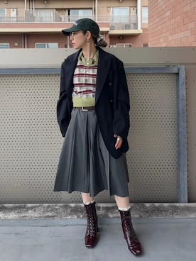 「MAISON SPECIAL（メゾンスペシャル）のアイテム（ブーツ）」を使った、MAISON SPECIALさん（レディース・155cm）の夏コーディネート