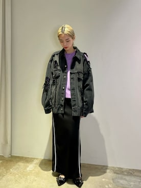 「カラー×コーデ」｜「アイテム（デニムジャケット）」を使った、MAISON SPECIALさん（レディース・173cm）の秋コーディネート