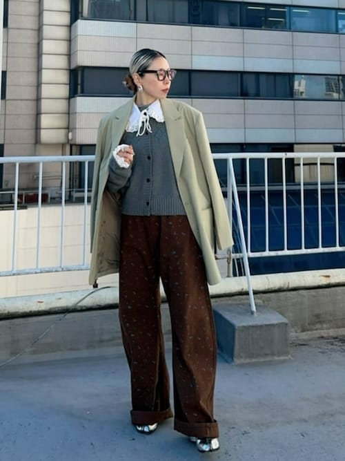 Single Button Oversized Jacket/シングルボタンオーバージャケット