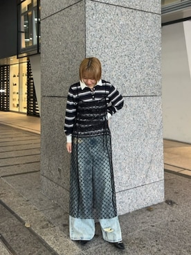 「アイテム（ポロシャツ）」を使った、MAISON SPECIALさん（レディース・162cm）の秋コーディネート