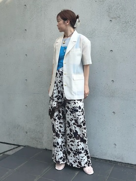 「MAISON SPECIAL（メゾンスペシャル）の【2026SPRING PRE-ORDER】Multi-Fabric Mules/マルチファブリックミュール（サンダル、ホワイト系）」を使った、MAISON SPECIALさん（メンズ・168cm）の春コーディネート