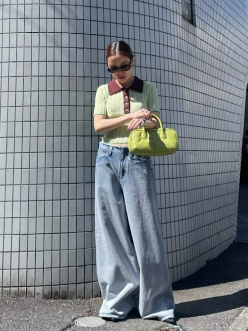 Gradation Wide Denim Pants/グラデーションワイドデニムパンツ【MAISON SPECIAL/メゾンスペシャル】