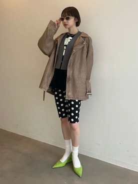 「MAISON SPECIAL（メゾンスペシャル）の2way Pointed Wedge Pumps/2WAYポインテッドウェッジパンプス【MAISON SPECIAL/メゾンスペシャル】（パンプス、グリーン系）」を使った、MAISON SPECIALさん（メンズ・168cm）の春コーディネート