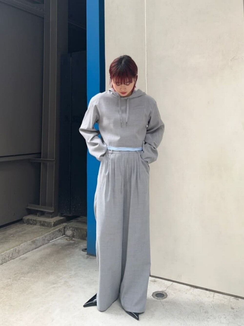 美品】MAISON SPECIAL フーディ テーラードトップス グレー 美品