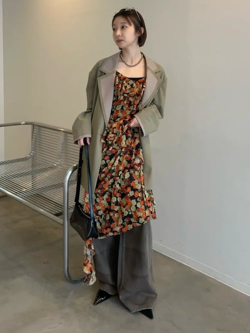 Flower Camisole Dress/ブラーフラワーキャミワンピース（ワンピース