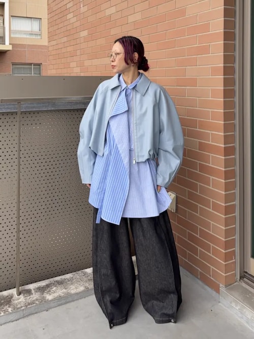 Gathered Balloon Vegan Leather Jacket/ギャザーバルーンヴィーガン