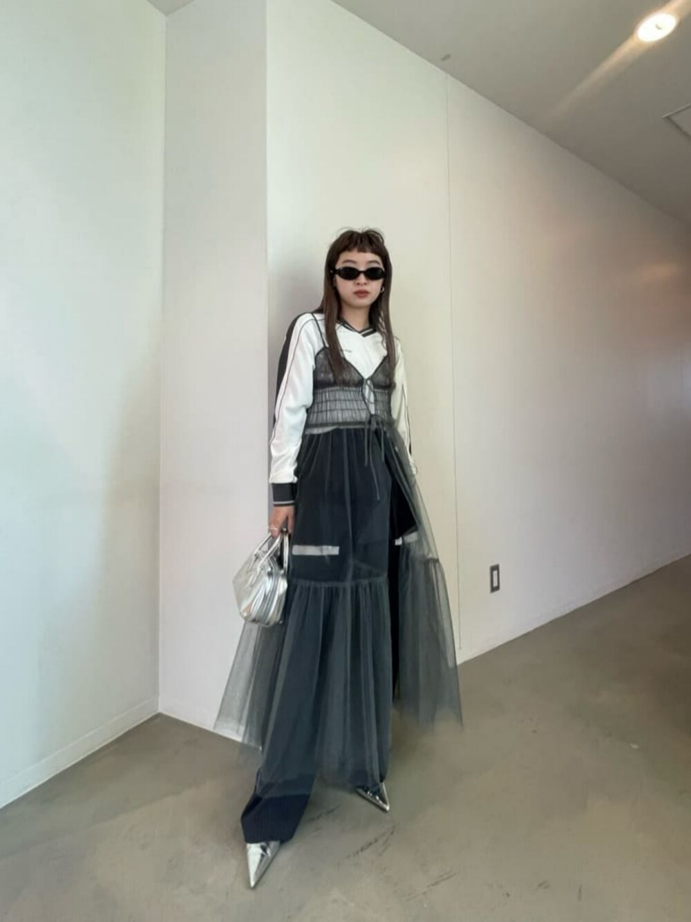 ⭐︎最終値下げ⭐︎メゾンスペシャル チュールシャーリングギャザードレス セール】Tulle Shirring Gathered Dress/チュールシャーリング