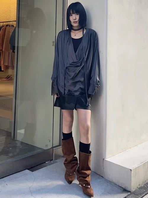 MAISON SPECIAL（メゾンスペシャル） デニムスカート Drape V-Neck