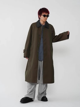 MAISON SPECIALのステンカラーコートを使った人気ファッション