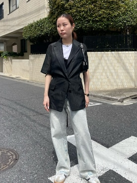 Sheer Jacquard Oversized Jacket/シアージャガードオーバー