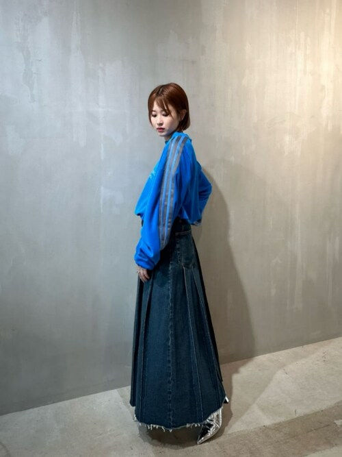 Leather Side Line Velor Sweatshirt/レザーサイドラインベロア 