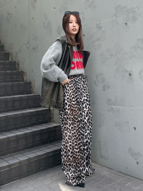 Multi Fabric Jacquard Wide Tapered Pants/マルチファブリック