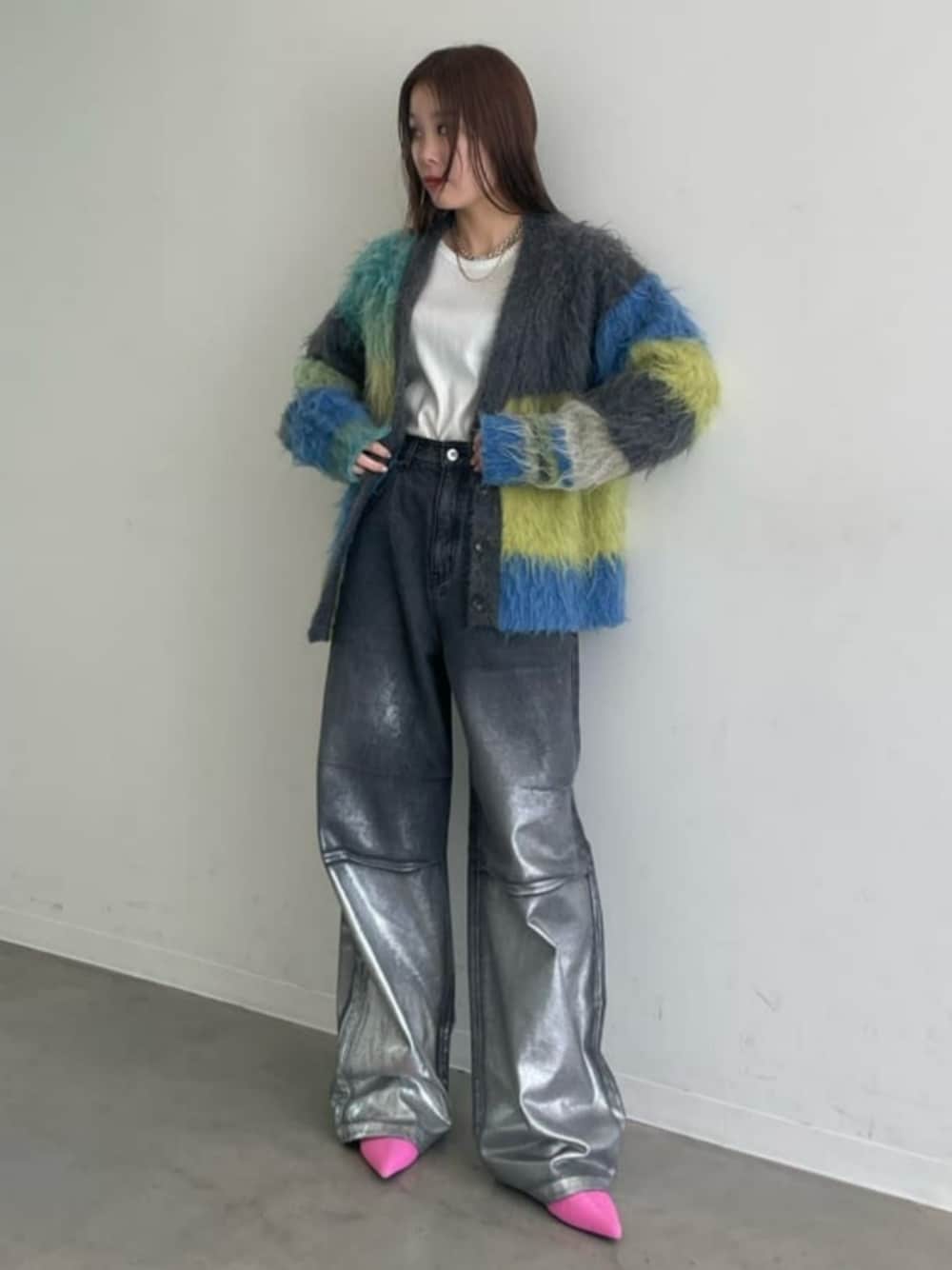 MAISON SPECIAL キラキラ箔プリントデニム　38 1700107760.jpg