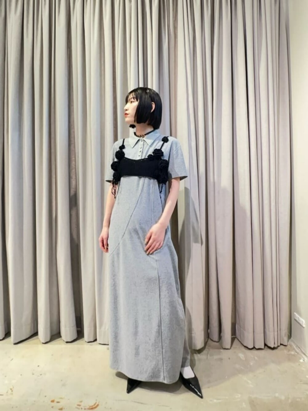 Flower Pattern Motif Bustier/フラワーモチーフビスチェ【MAISON