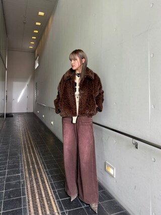 Faux Fur Leopard Coat/フェイクファーレオパードコート【MAISON 