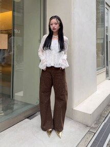 【美品】MAISON SPECIAL レースカーディガン 新品】MAISON SPECIAL レース編みVネックニットカーディガン