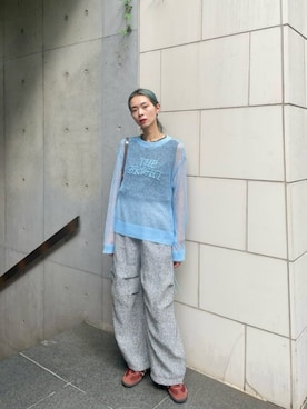 「MAISON SPECIAL（メゾンスペシャル）のアイテム（ニット/セーター）」を使った、MAISON SPECIALさん（レディース・173cm）の夏コーディネート