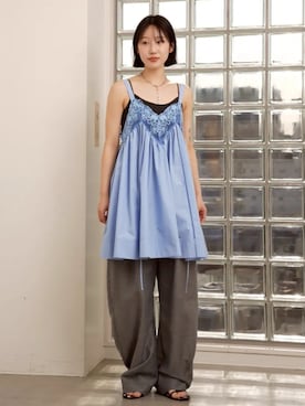 「MAISON SPECIAL（メゾンスペシャル）の【2026SPRING PRE-ORDER】Plump Heel Nude Sandals/プランプヒールヌーディサンダル（サンダル、ブラック系）」を使った、MAISON SPECIALさん（メンズ・168cm）の春コーディネート