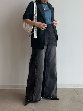 Sheer Jacquard Oversized Jacket/シアージャガードオーバー