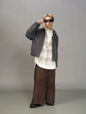 サイズ1/新品　MAISON SPECIAL 久遠　ウェーブカッティングブルゾン サイズ1/新品 MAISON SPECIAL 久遠 ウェーブカッティング