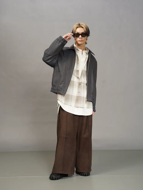 UNISEX》4 Colors Chambray Washable Wool Prime-Over Blouson/4色