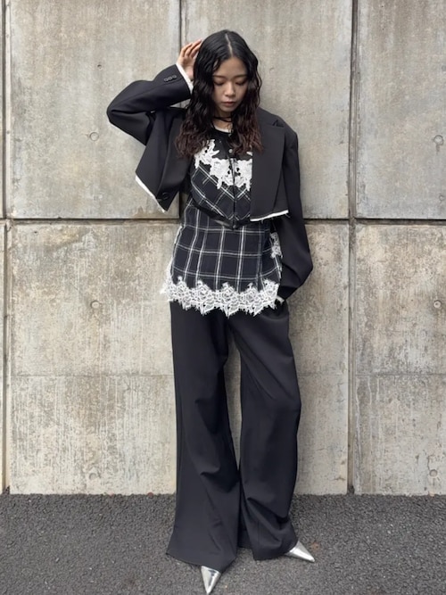 Back-Tulle Short Jacket/バックチュールショートジャケット