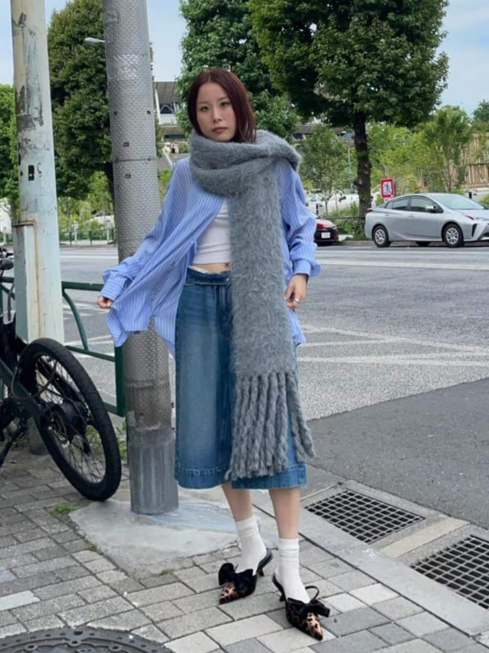 モヘアシャギーニットストール【MAISON SPECIAL/メゾンスペシャル】 モヘアシャギーニットストール【MAISON SPECIAL/メゾン