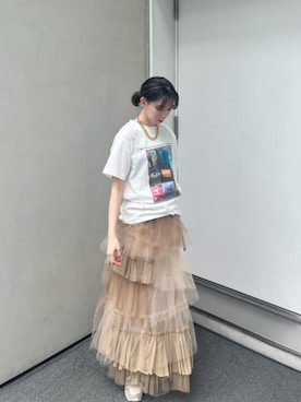 Raffle Tulle Layered Wrap Skirt/ラッフルチュールレイヤードラップ