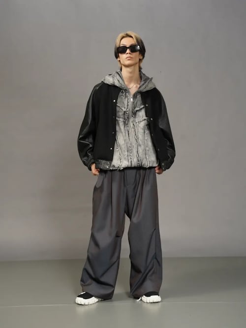 MAISON SPECIAL スタジャン 「UNISEX」Sheep Leather Melton