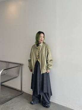 「アイテム（ブルゾン、ベージュ系）」を使った、MAISON SPECIALさん（レディース・156cm）の夏コーディネート