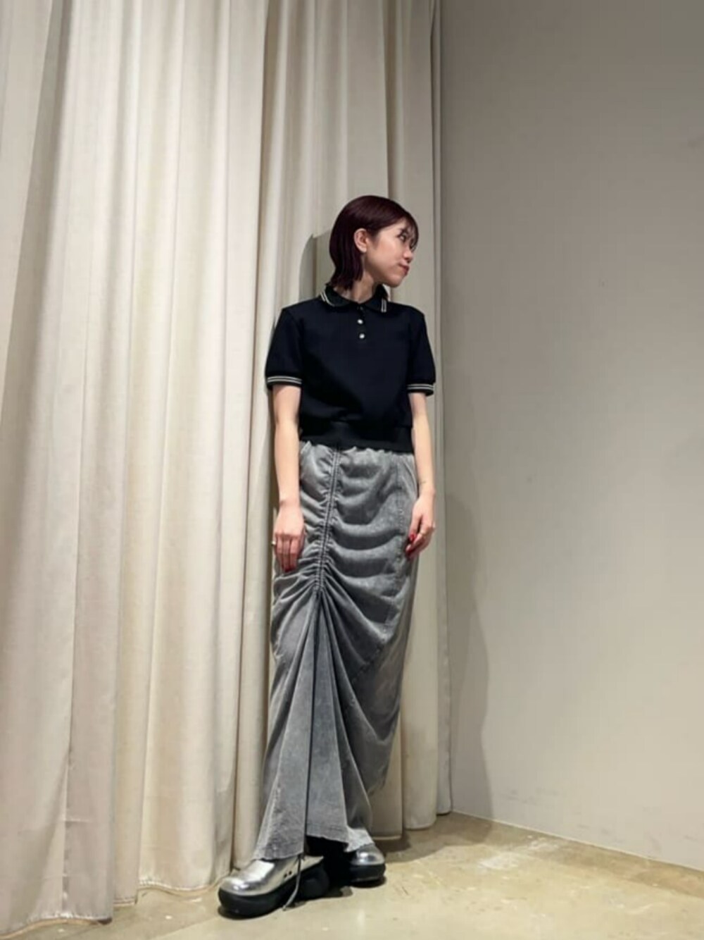 Chemical Wash Spray Trim Skirt/ケミカルウォッシュスプレートリム