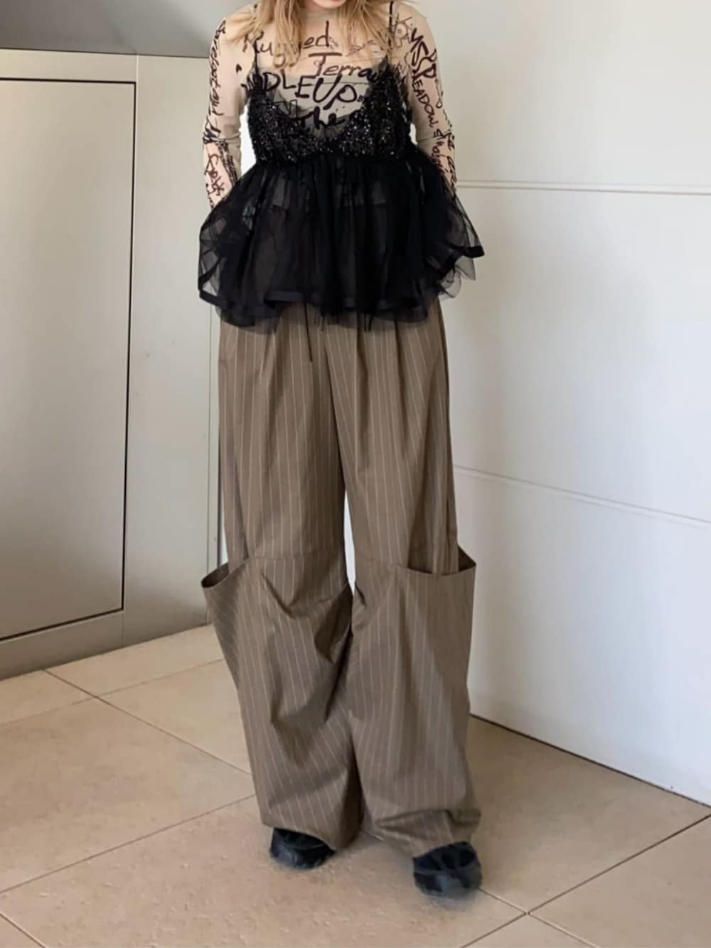 Hand Painting Sheer Tops/ハンドペインティングシアートップス