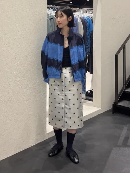 MAISON SPECIAL（メゾンスペシャル） デニムスカート Polka Dot Mock