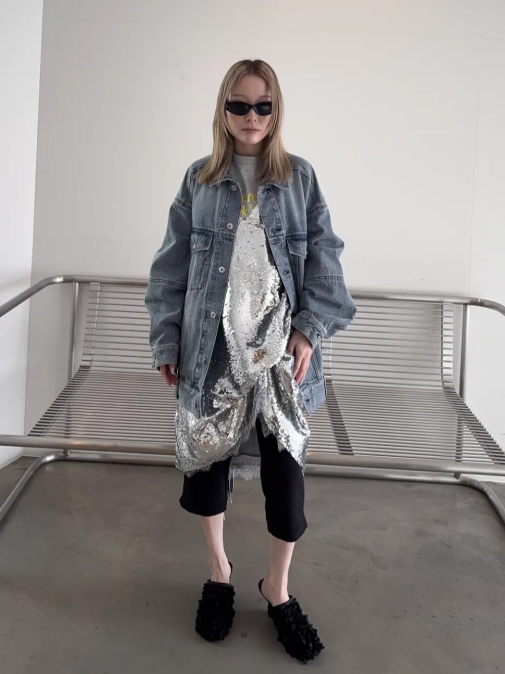 MAISON SPECIALのワンピース（シルバー系）を使った人気ファッション